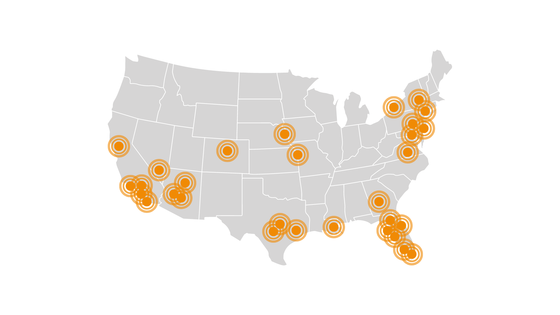 Sora Partners provides in person support to Florida, Texas, California, Arizona, New York, Virginia, Pennsylvania, and Las Vegas, and